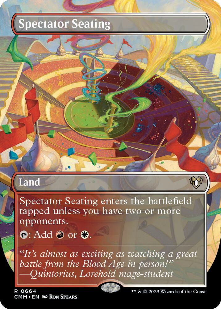 Spectator Seating (Borderless) (664) [Commander Masters] [Borderless]