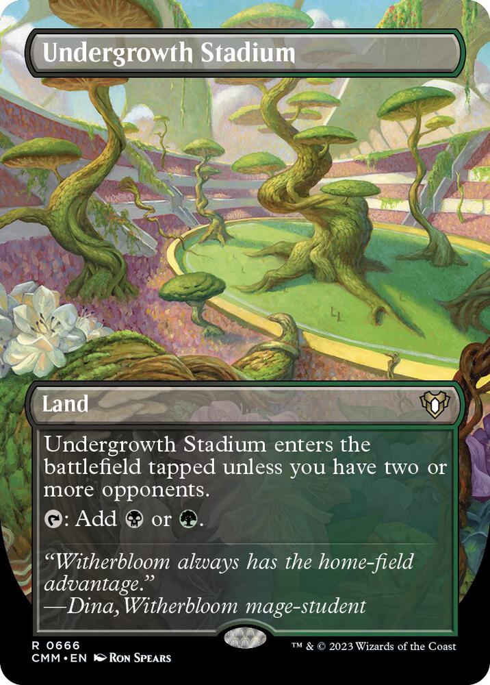 Undergrowth Stadium (Borderless) (666) [Commander Masters] [Borderless]
