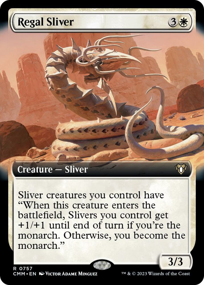 Regal Sliver (Extended Art) (757) [Commander Masters] [Extended Art]