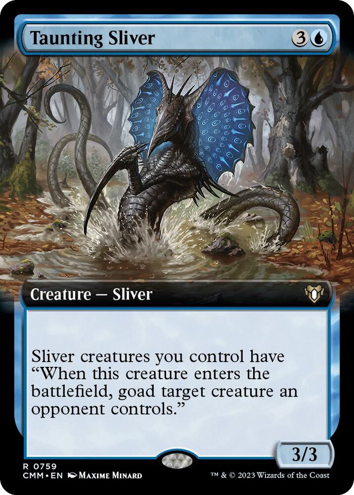 Taunting Sliver (Extended Art) (759) [Commander Masters] [Extended Art]