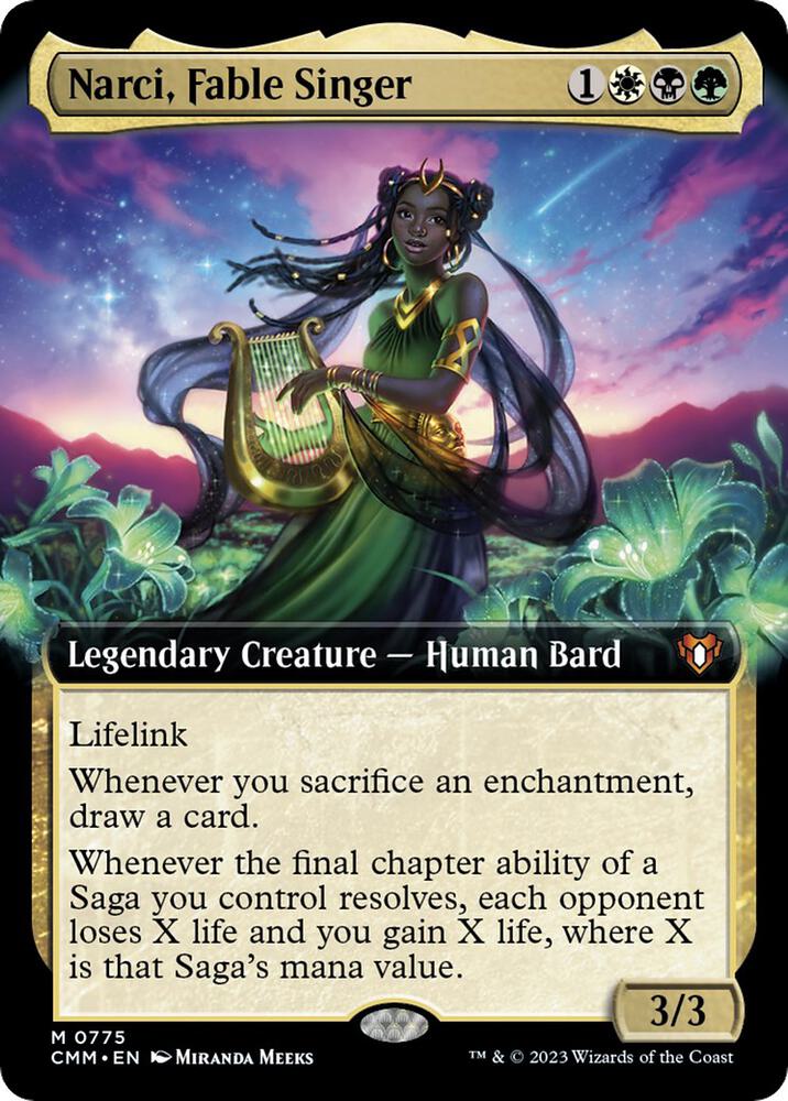 Narci, Fable Singer (Extended Art) (775) [Commander Masters] [Extended Art]