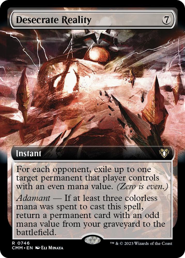 Desecrate Reality (Extended Art) (746) [Commander Masters] [Extended Art]