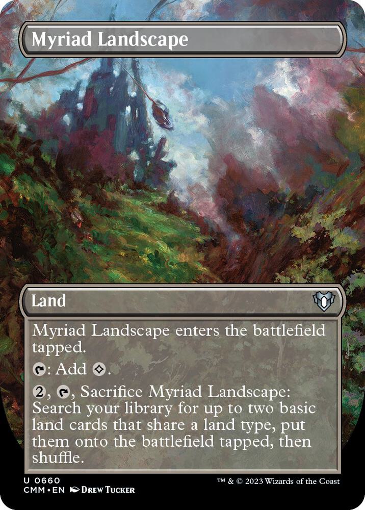 Myriad Landscape (Borderless) (660) [Commander Masters] [Borderless]