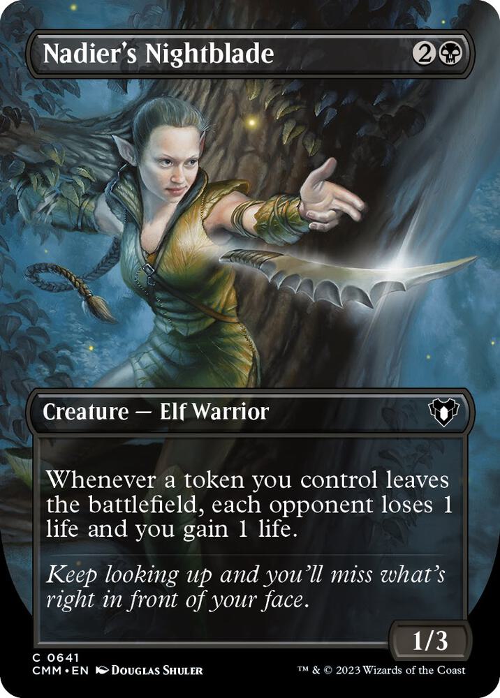 Nadier's Nightblade (Borderless) (641) [Commander Masters] [Borderless]