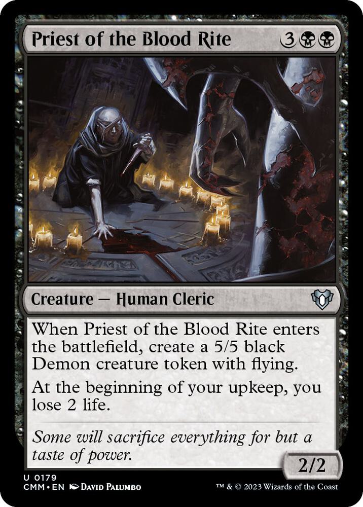 Priest of the Blood Rite (179) [Commander Masters]