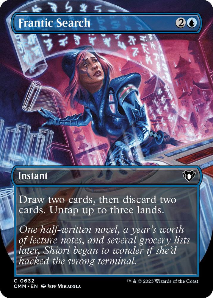 Frantic Search (Borderless) (632) [Commander Masters] [Borderless]