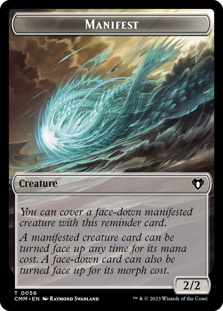 Manifest // Phyrexian Germ Double-Sided Token (56 // 16) [Commander Masters]