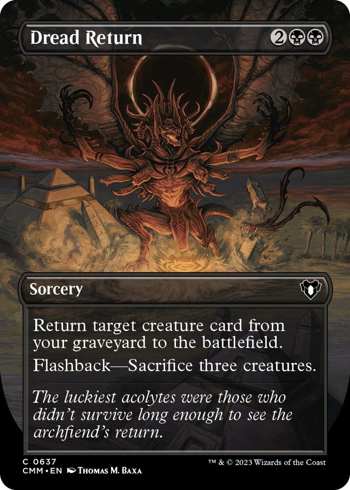 Dread Return (Borderless) (637) [Commander Masters] [Borderless]