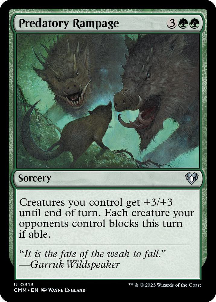 Predatory Rampage (313) [Commander Masters]