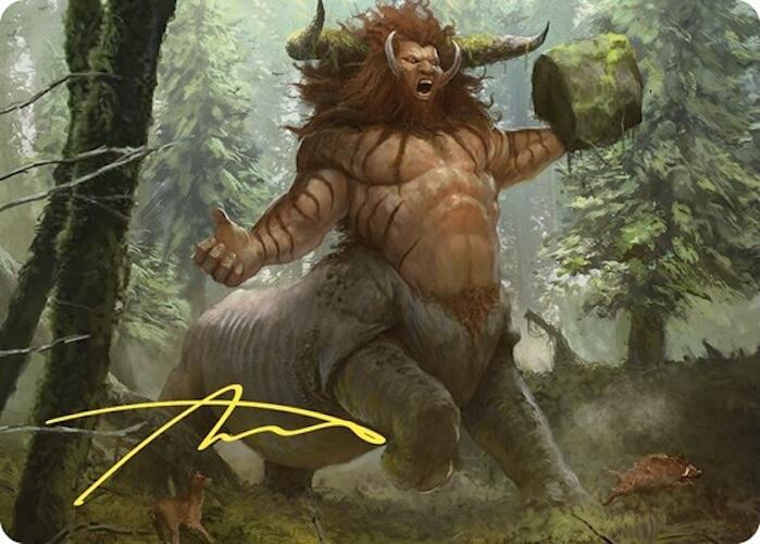 Stonehoof Chieftain Art Card (Gold-Stamped Signature) (26) [Commander Masters Art Series]