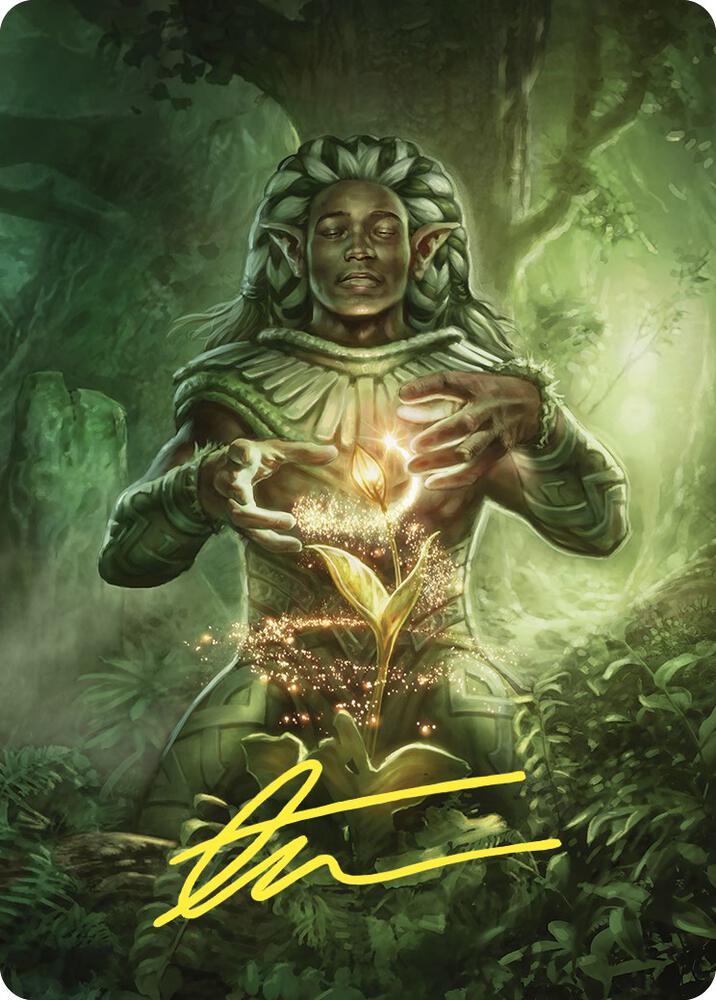 Elvish Mystic Art Card (Gold-Stamped Signature) (41) [Commander Masters Art Series]