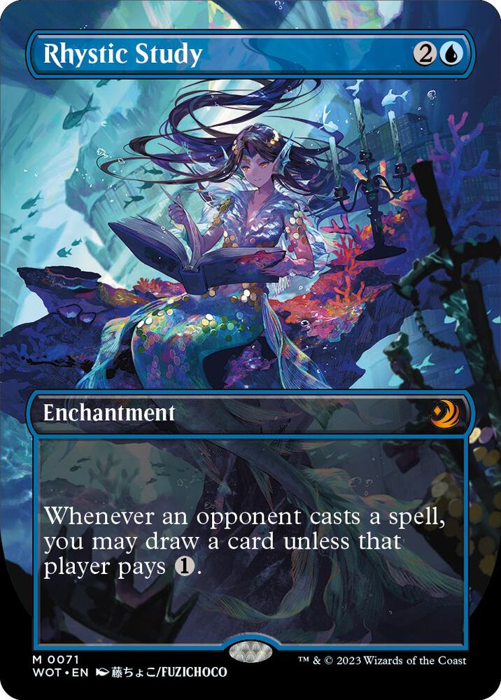 Rhystic Study (Anime Borderless) (71) [Wilds of Eldraine: Enchanting Tales] [Borderless]