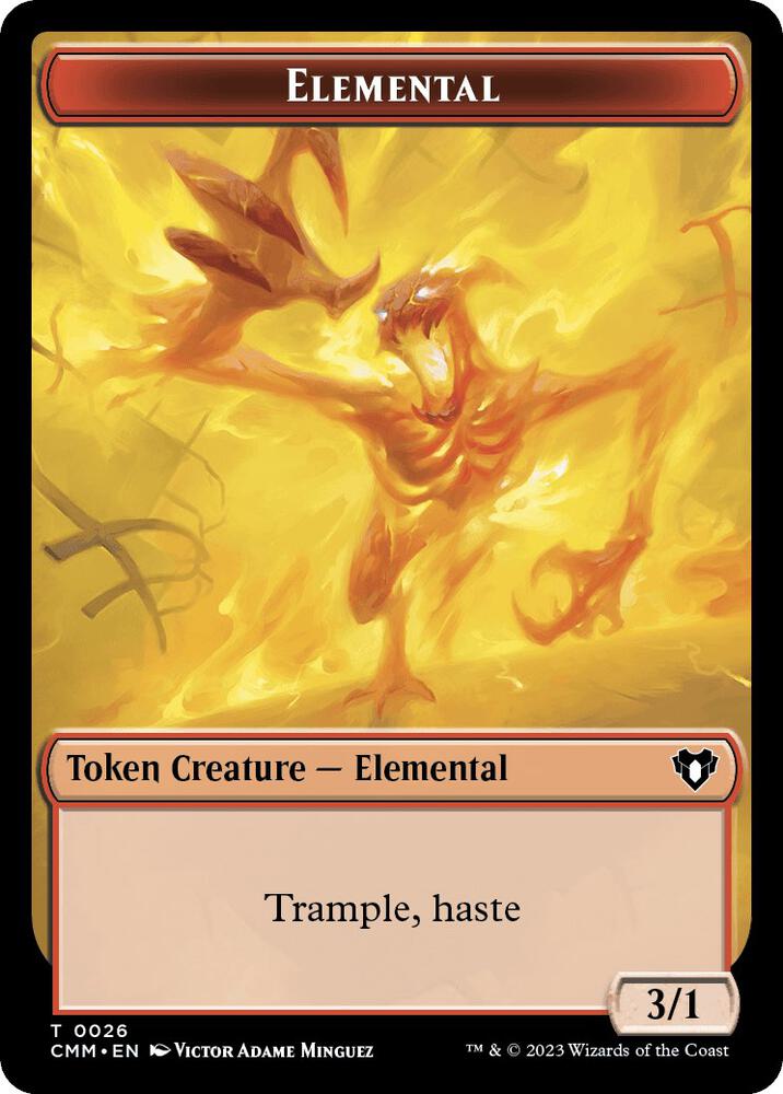 Elemental (0026) // Construct (0042) Double-Sided Token (26 // 42) [Commander Masters]