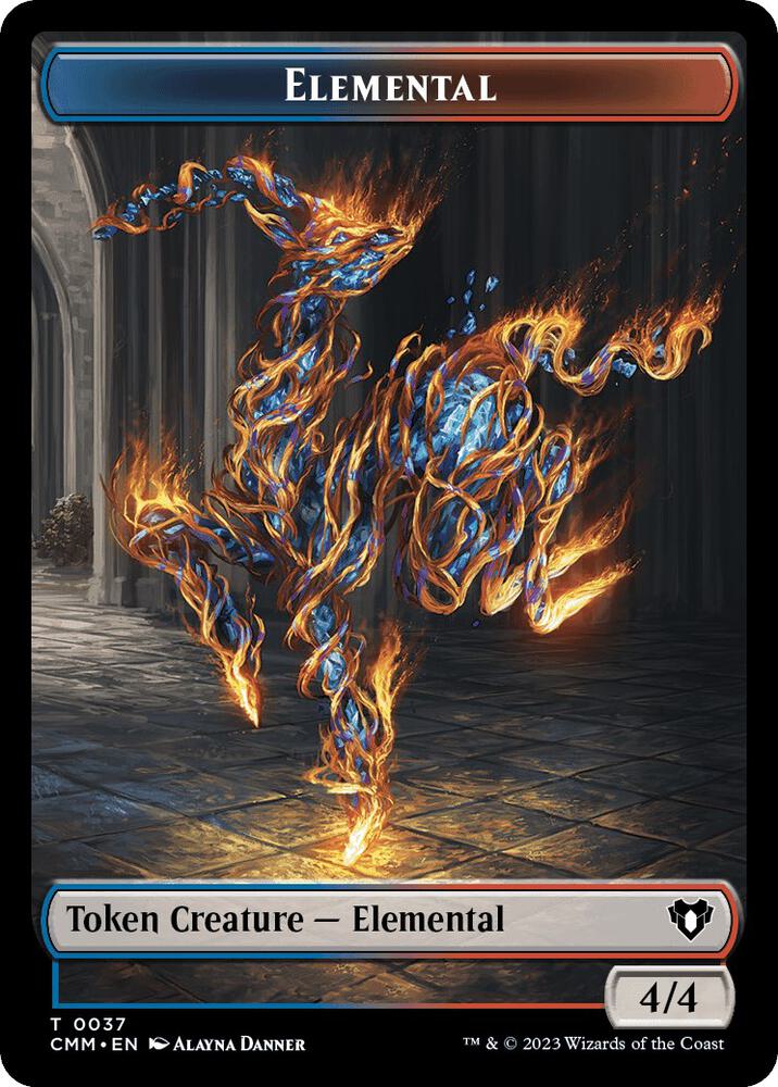 Elemental (0037) // Human Soldier Double-Sided Token (37 // 6) [Commander Masters]