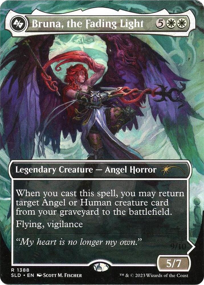 Bruna, the Fading Light (Display Commander) - Thick Stock (1388) [Secret Lair Drop] [Borderless]