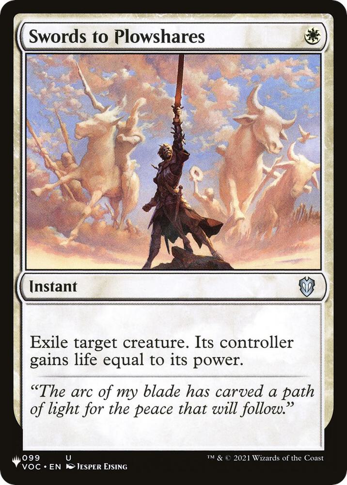 Swords to Plowshares (VOC) (99) [The List]