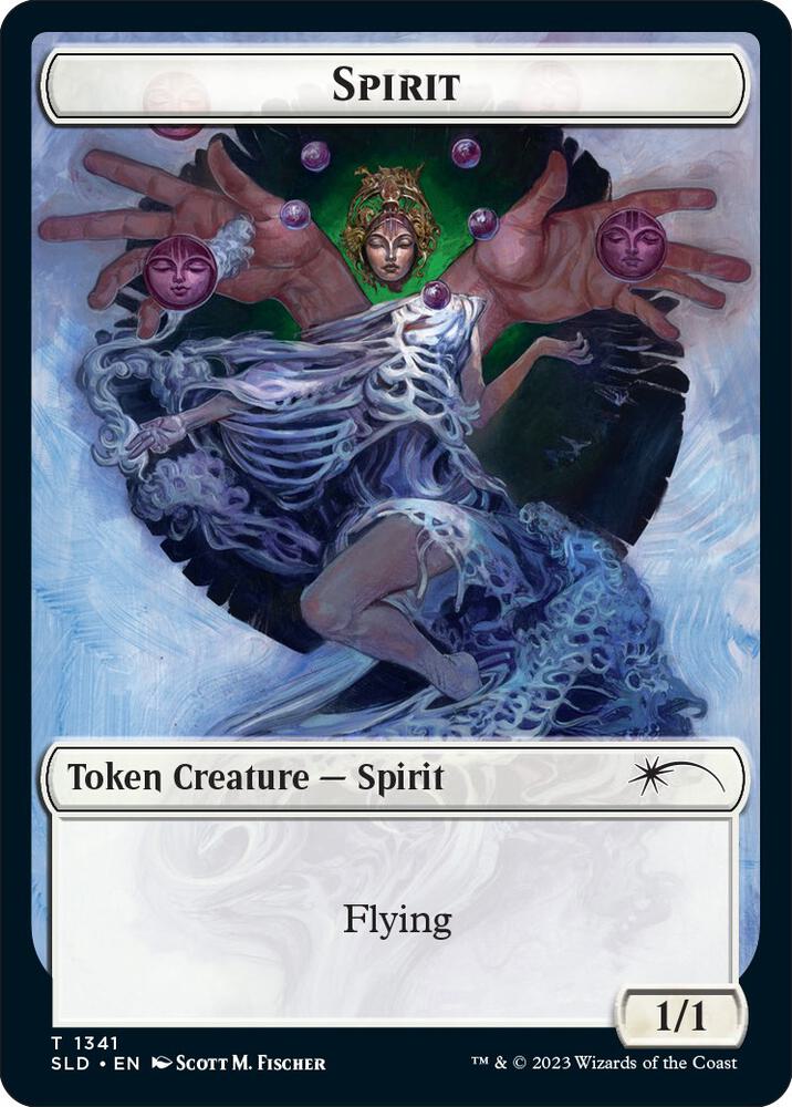 Spirit (SLD) // Ajani's Pridemate Double-sided Token (1341 // 1) [Secret Lair Drop]