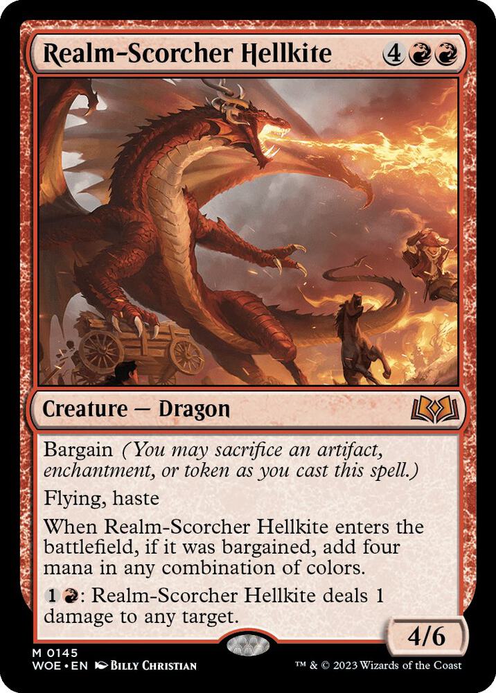 Realm-Scorcher Hellkite (145) [Wilds of Eldraine]
