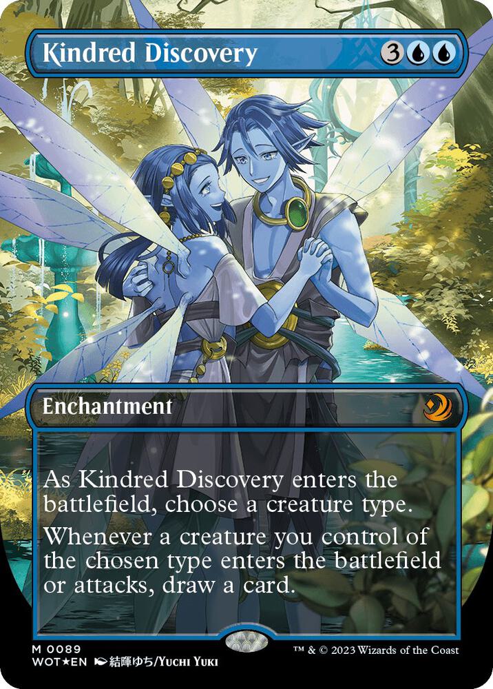 Kindred Discovery (Anime Borderless) (Confetti Foil) (89) [Wilds of Eldraine: Enchanting Tales] [Borderless]