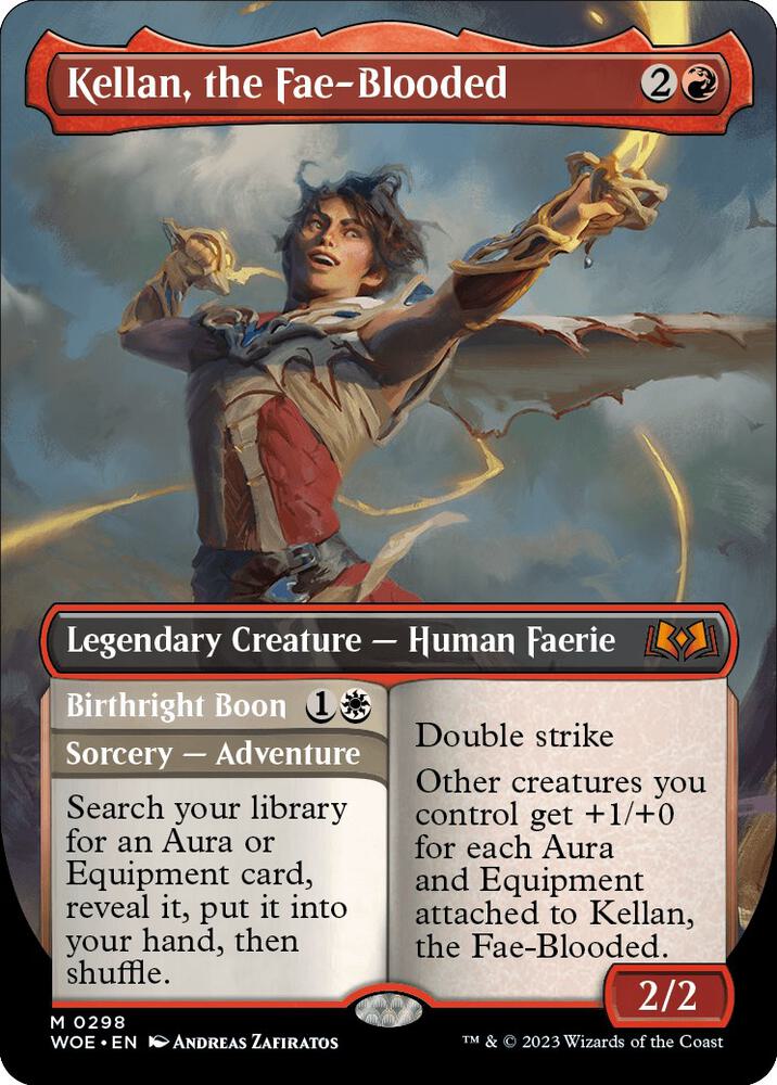 Kellan, the Fae-Blooded (Borderless) (298) [Wilds of Eldraine] [Borderless]