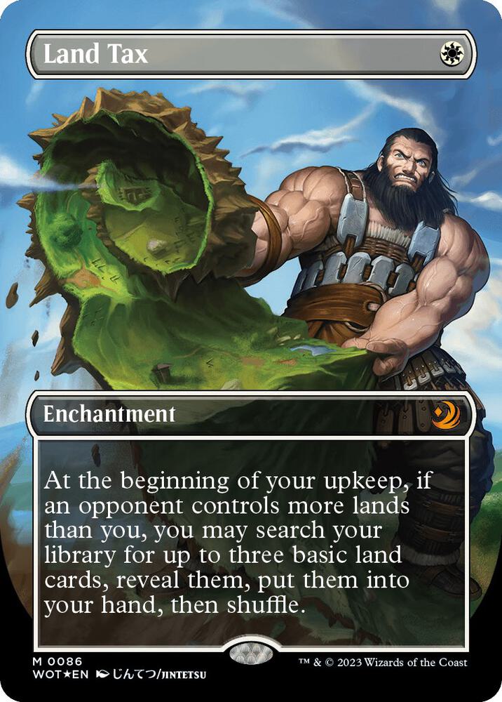 Land Tax (Anime Borderless) (Confetti Foil) (86) [Wilds of Eldraine: Enchanting Tales] [Borderless]