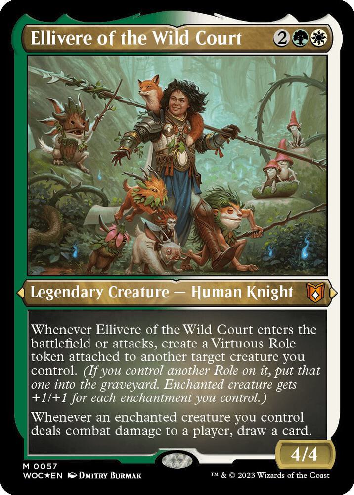 Ellivere of the Wild Court (Display Commander) - Thick Stock (57) [Wilds of Eldraine Commander]
