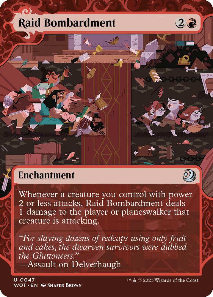 Raid Bombardment (47) [Wilds of Eldraine: Enchanting Tales] [Showcase, Borderless]