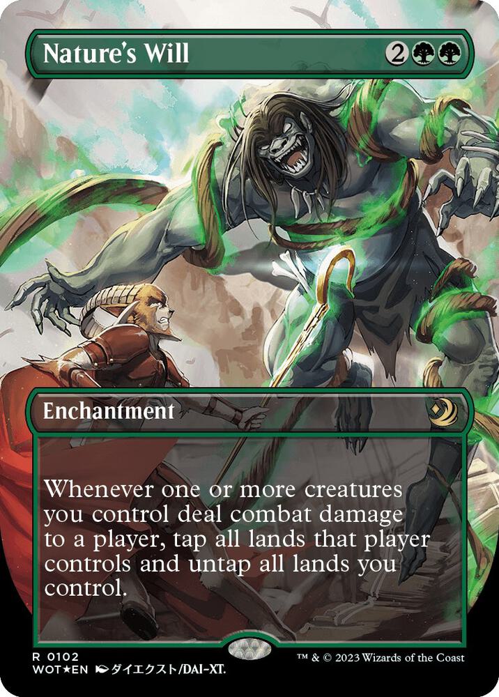 Nature's Will (Anime Borderless) (Confetti Foil) (102) [Wilds of Eldraine: Enchanting Tales] [Borderless]