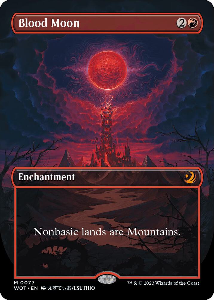 Blood Moon (Anime Borderless) (77) [Wilds of Eldraine: Enchanting Tales] [Borderless]