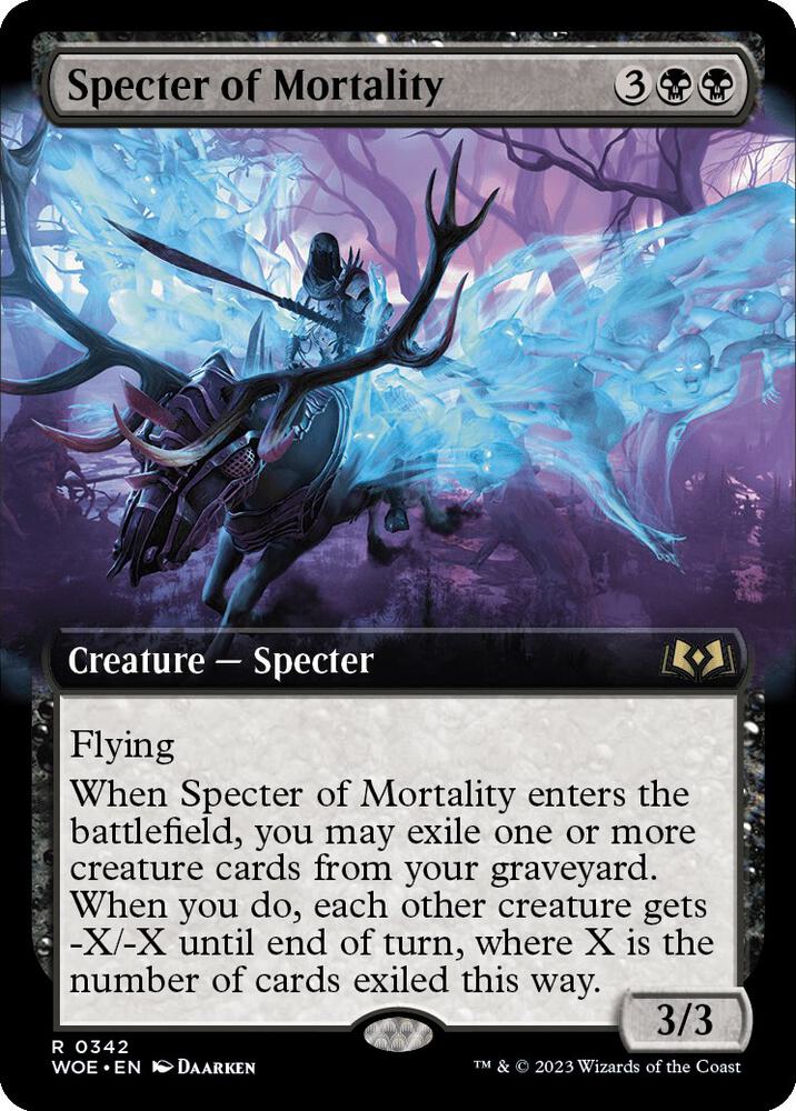 Specter of Mortality (Extended Art) (342) [Wilds of Eldraine] [Extended Art]