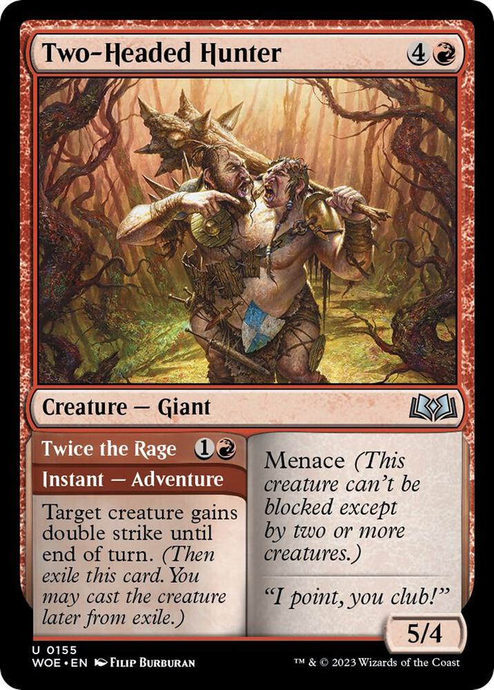 Two-Headed Hunter (155) [Wilds of Eldraine]