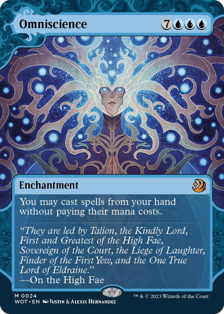 Omniscience (24) [Wilds of Eldraine: Enchanting Tales] [Showcase, Borderless]