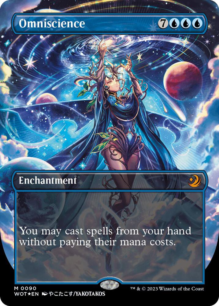 Omniscience (Anime Borderless) (Confetti Foil) (90) [Wilds of Eldraine: Enchanting Tales] [Borderless]
