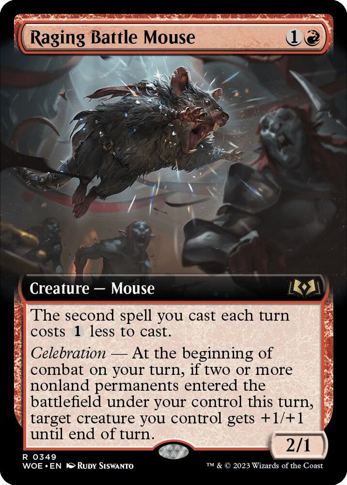 Raging Battle Mouse (Extended Art) (349) [Wilds of Eldraine] [Extended Art]