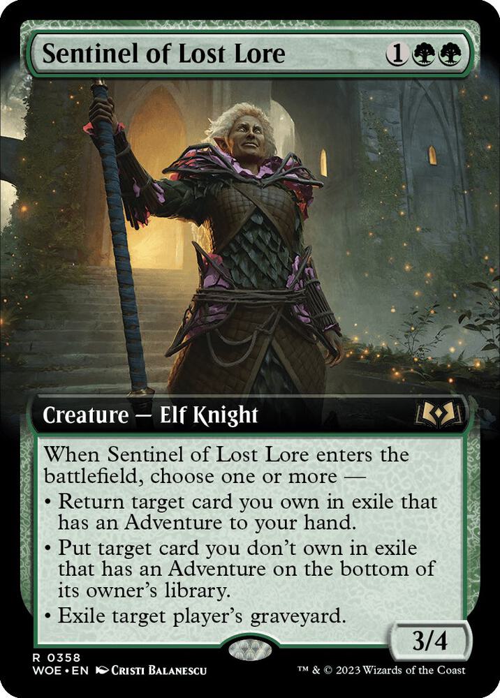 Sentinel of Lost Lore (Extended Art) (358) [Wilds of Eldraine] [Extended Art]