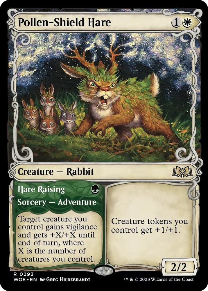 Pollen-Shield Hare (Showcase) (293) [Wilds of Eldraine] [Showcase]