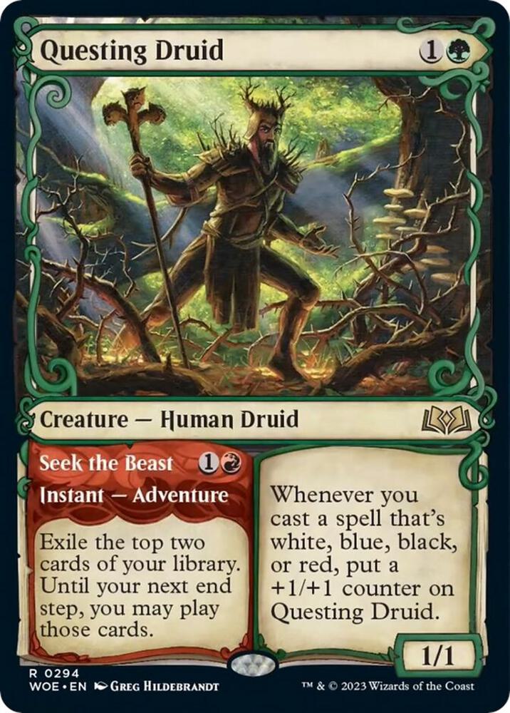 Questing Druid (Showcase) (294) [Wilds of Eldraine] [Showcase]