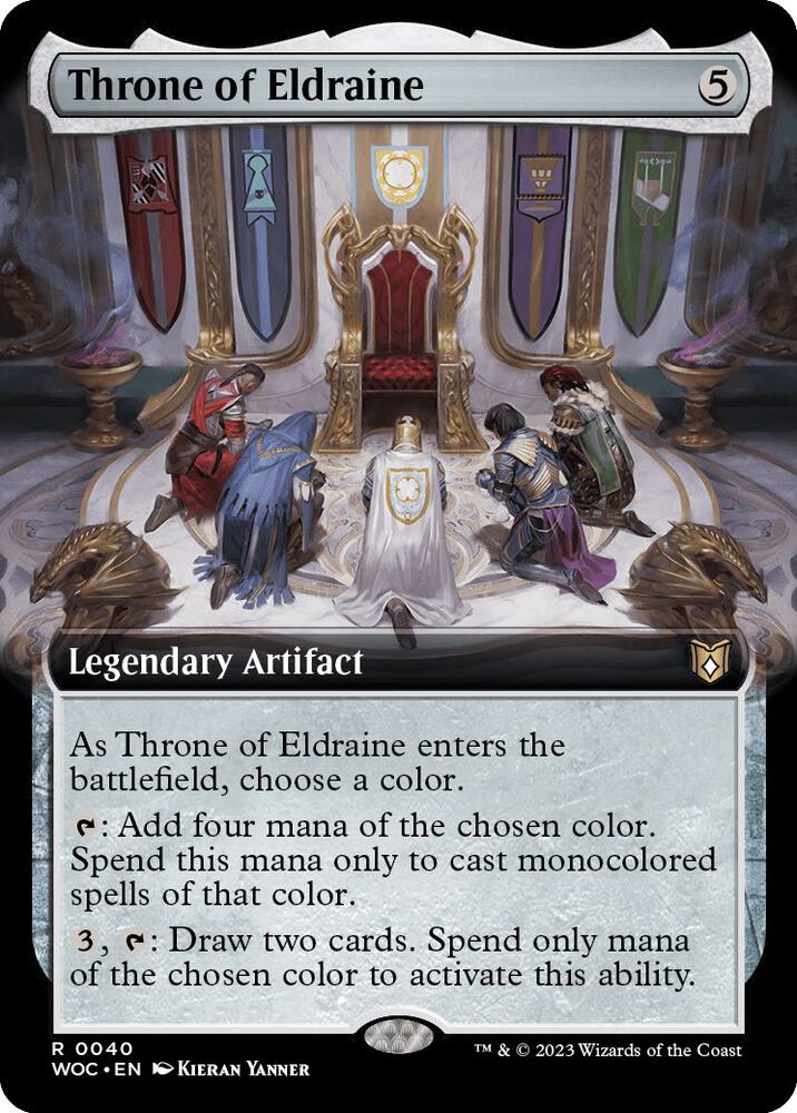 Throne of Eldraine (Extended Art) (40) [Wilds of Eldraine Commander] [Extended Art]
