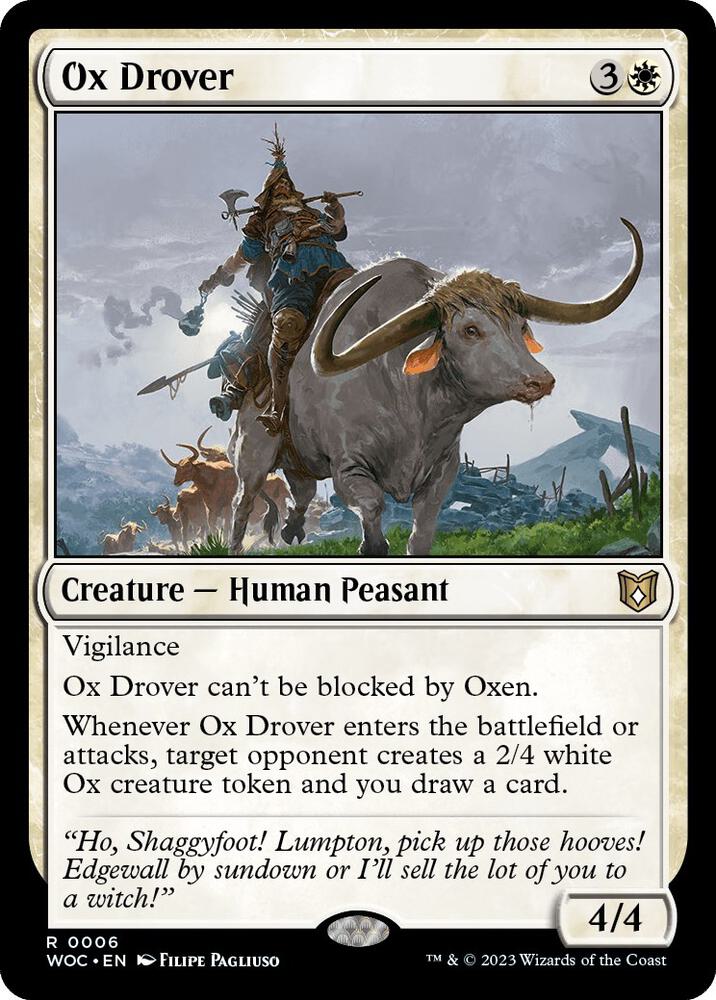 Ox Drover (6) [Wilds of Eldraine Commander]