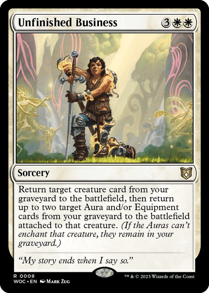 Unfinished Business (8) [Wilds of Eldraine Commander]