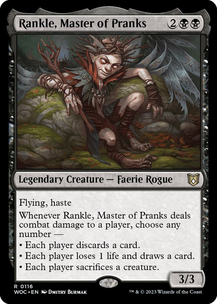 Rankle, Master of Pranks (116) [Wilds of Eldraine Commander]