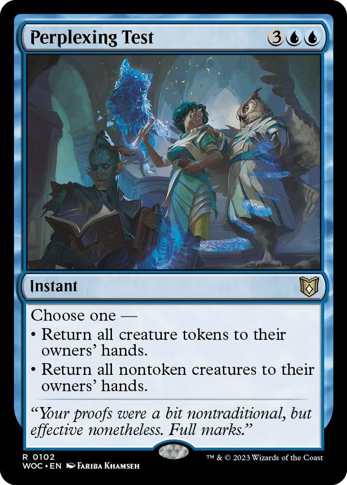 Perplexing Test (102) [Wilds of Eldraine Commander]