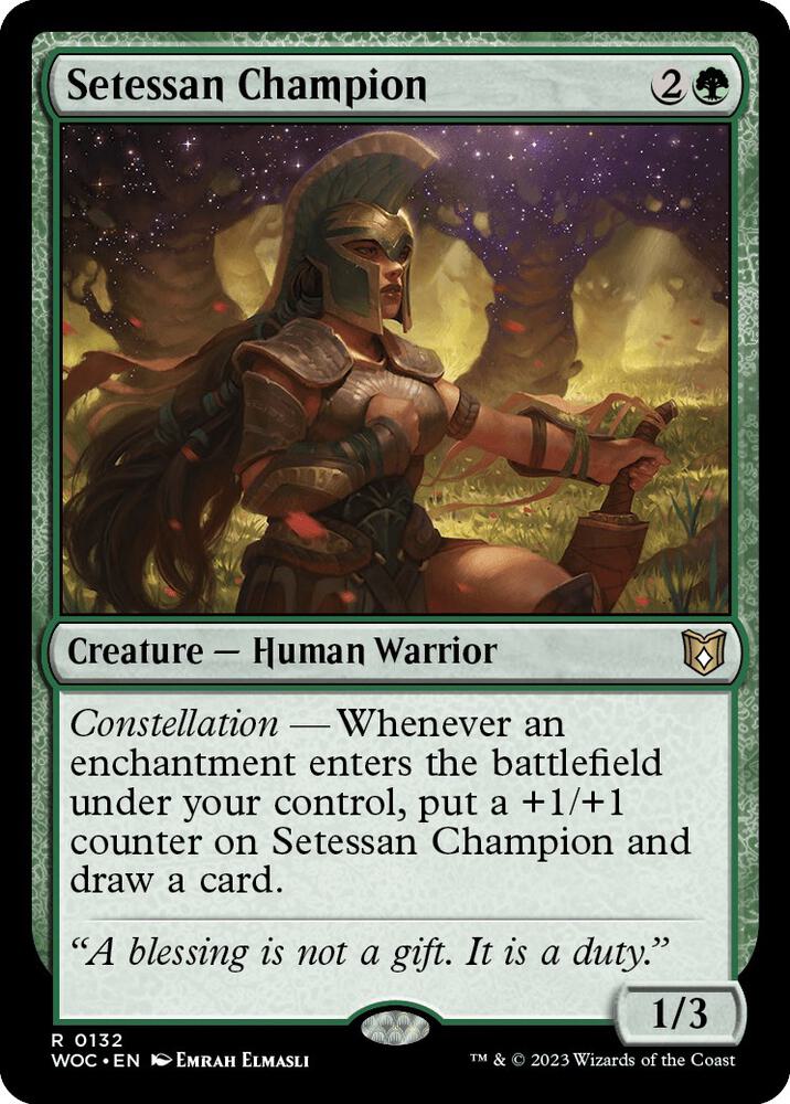 Setessan Champion (132) [Wilds of Eldraine Commander]