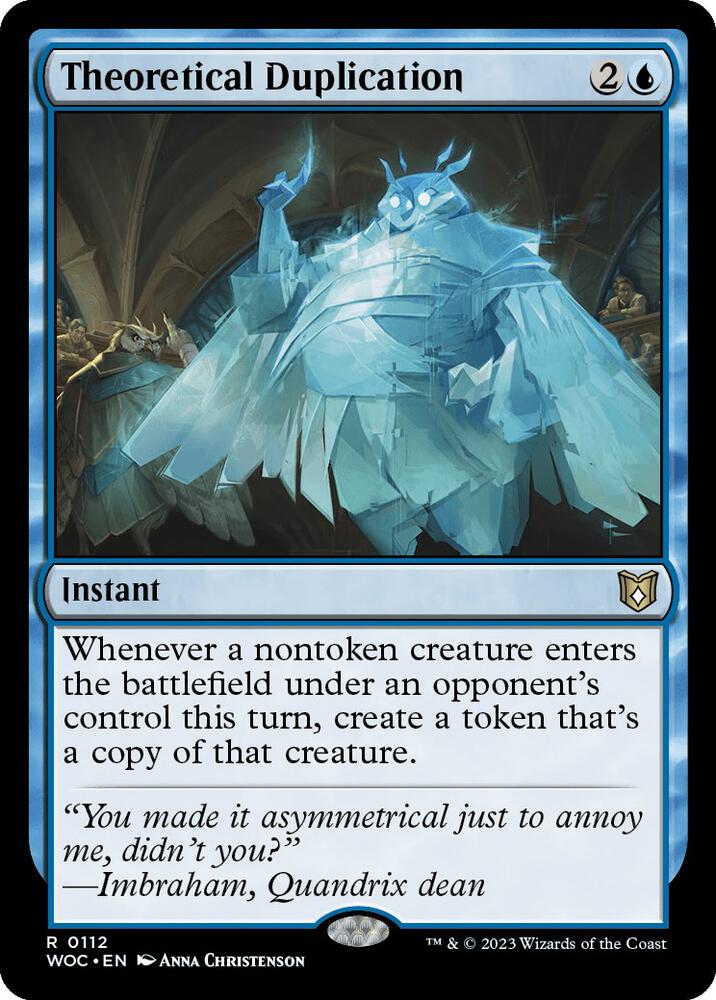Theoretical Duplication (112) [Wilds of Eldraine Commander]