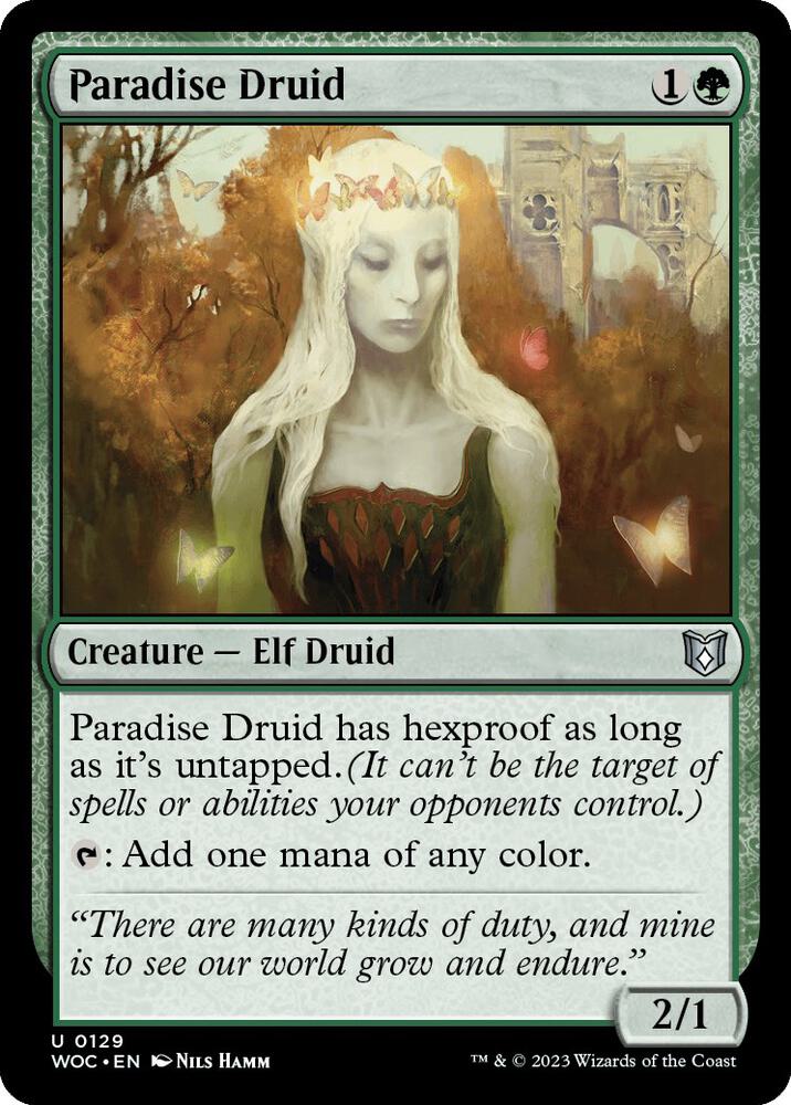 Paradise Druid (129) [Wilds of Eldraine Commander]