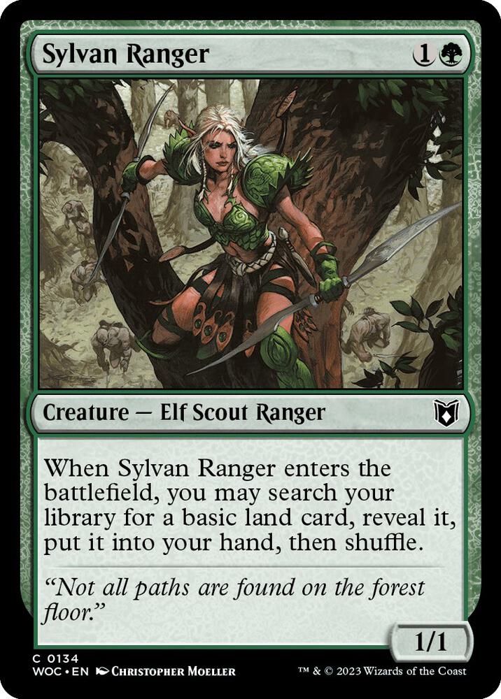 Sylvan Ranger (134) [Wilds of Eldraine Commander]