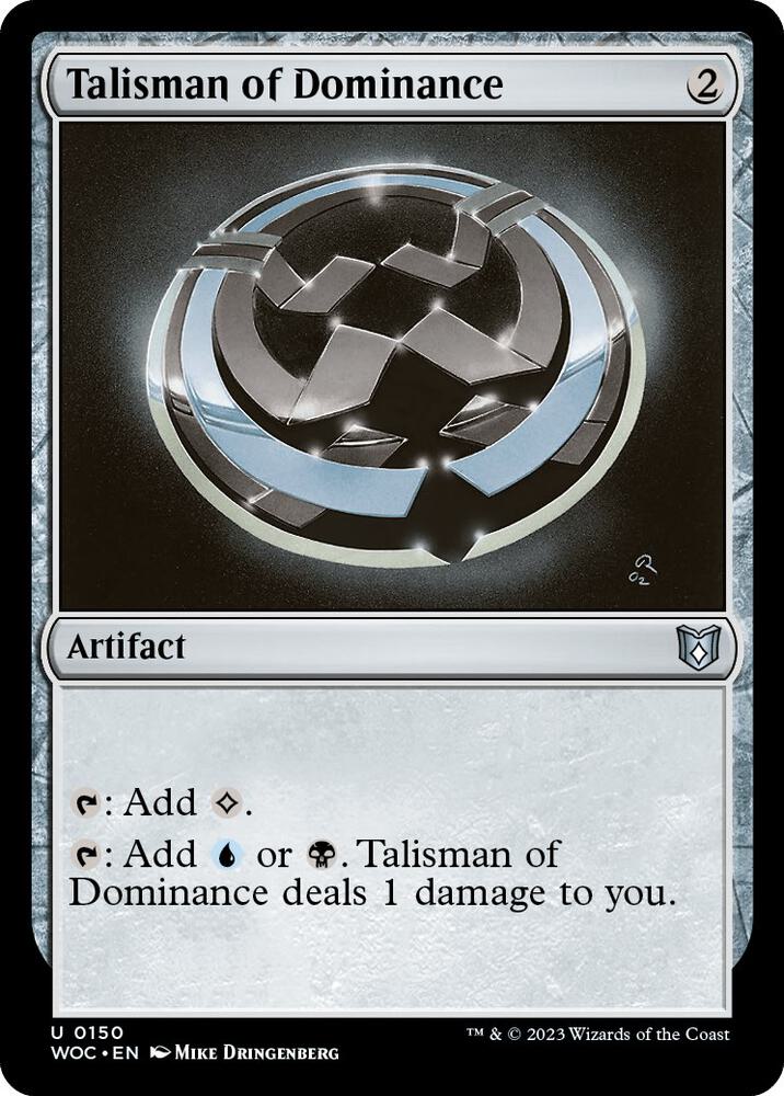 Talisman of Dominance (150) [Wilds of Eldraine Commander]