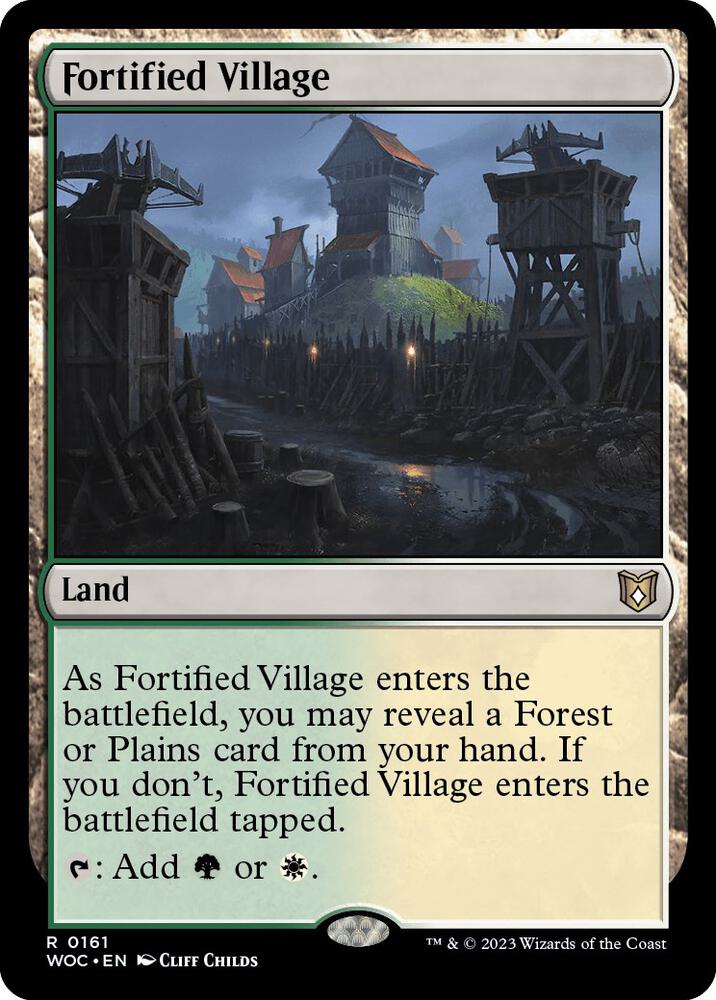 Fortified Village (161) [Wilds of Eldraine Commander]