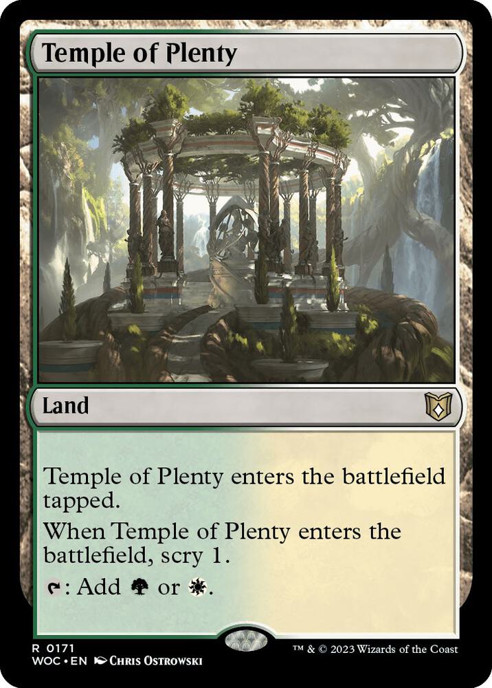 Temple of Plenty (171) [Wilds of Eldraine Commander]