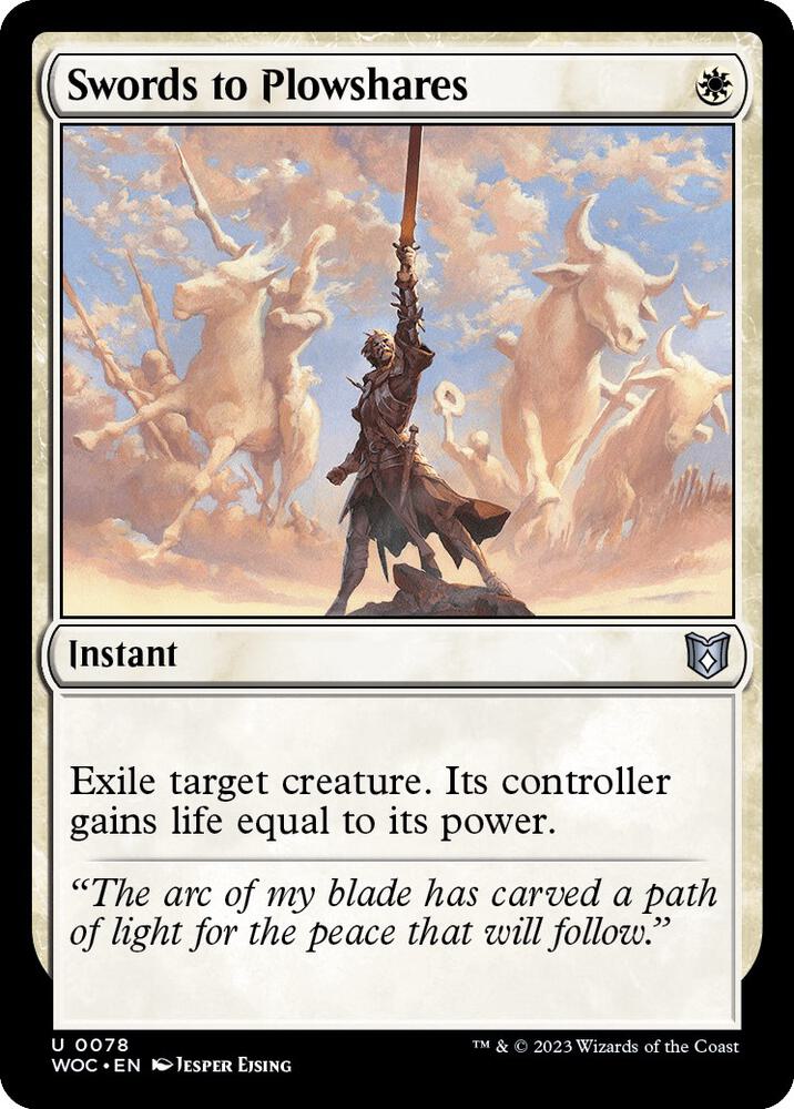 Swords to Plowshares (78) [Wilds of Eldraine Commander]